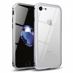 Wholesale iPhone 8 / 7 Fully Protective Magnetic Absorption Technology Transparent Clear Case (Silver)